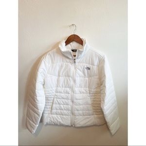 White Zip Up Northface Puffer